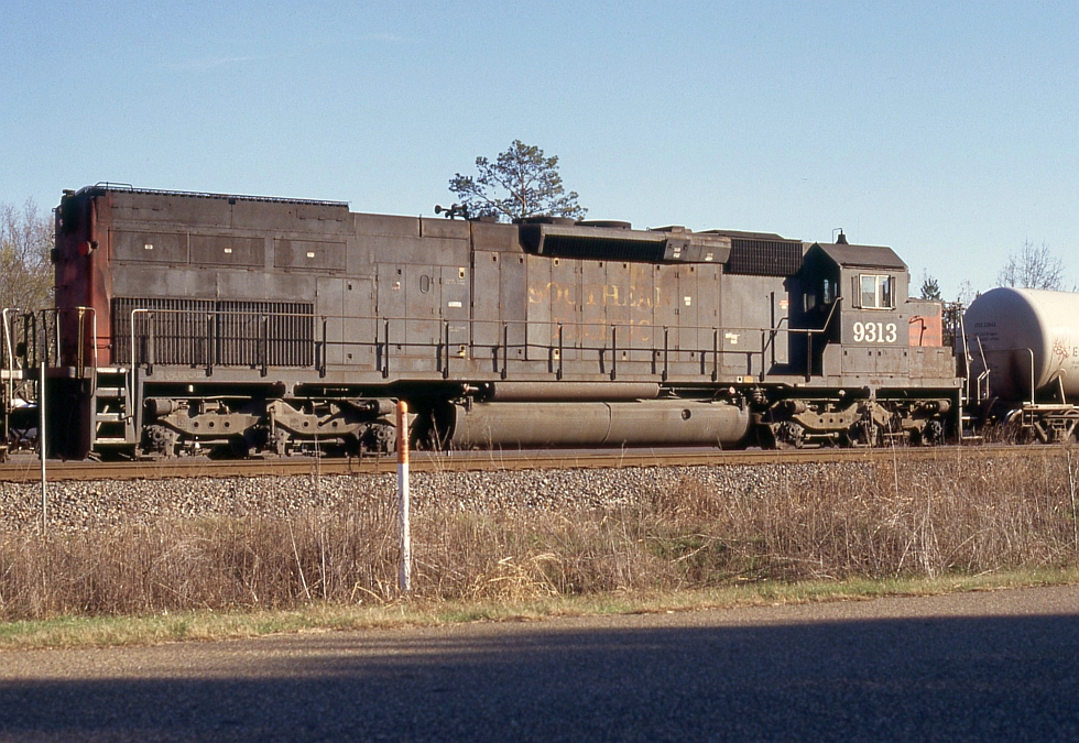  9313 on NB freight in the siding